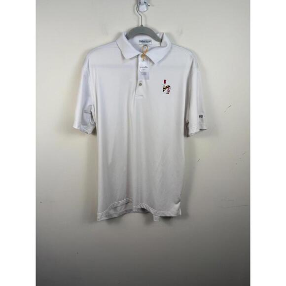 *NWT* Peter Millar Summer Comfort Maryland Howard Bank Golf Polo White M - Picture 1 of 7